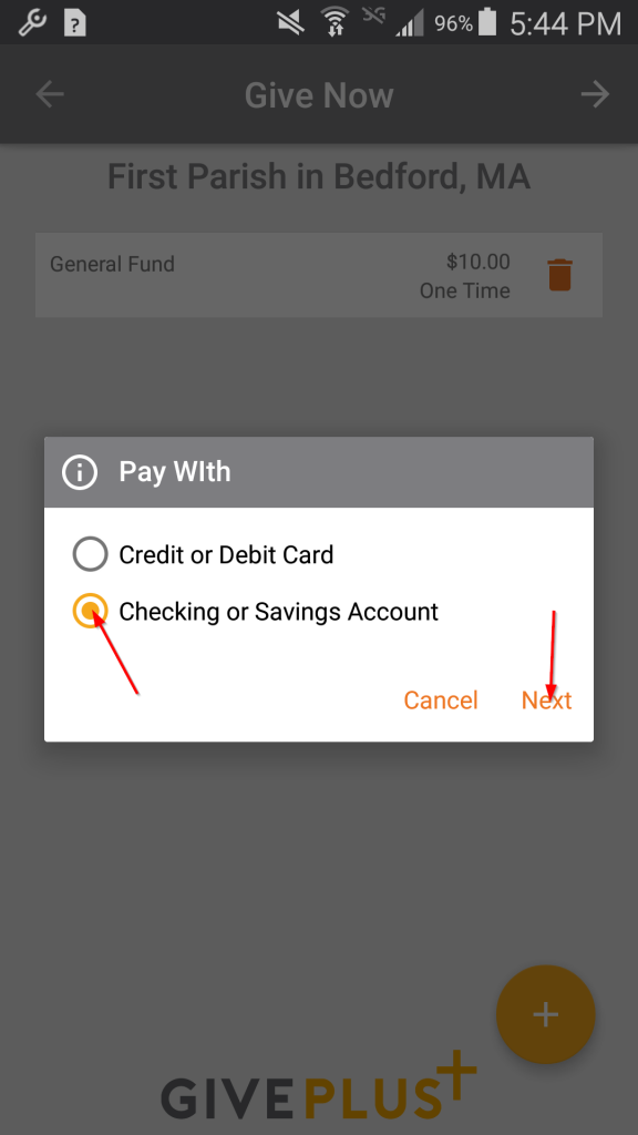 Pay with Bank Account